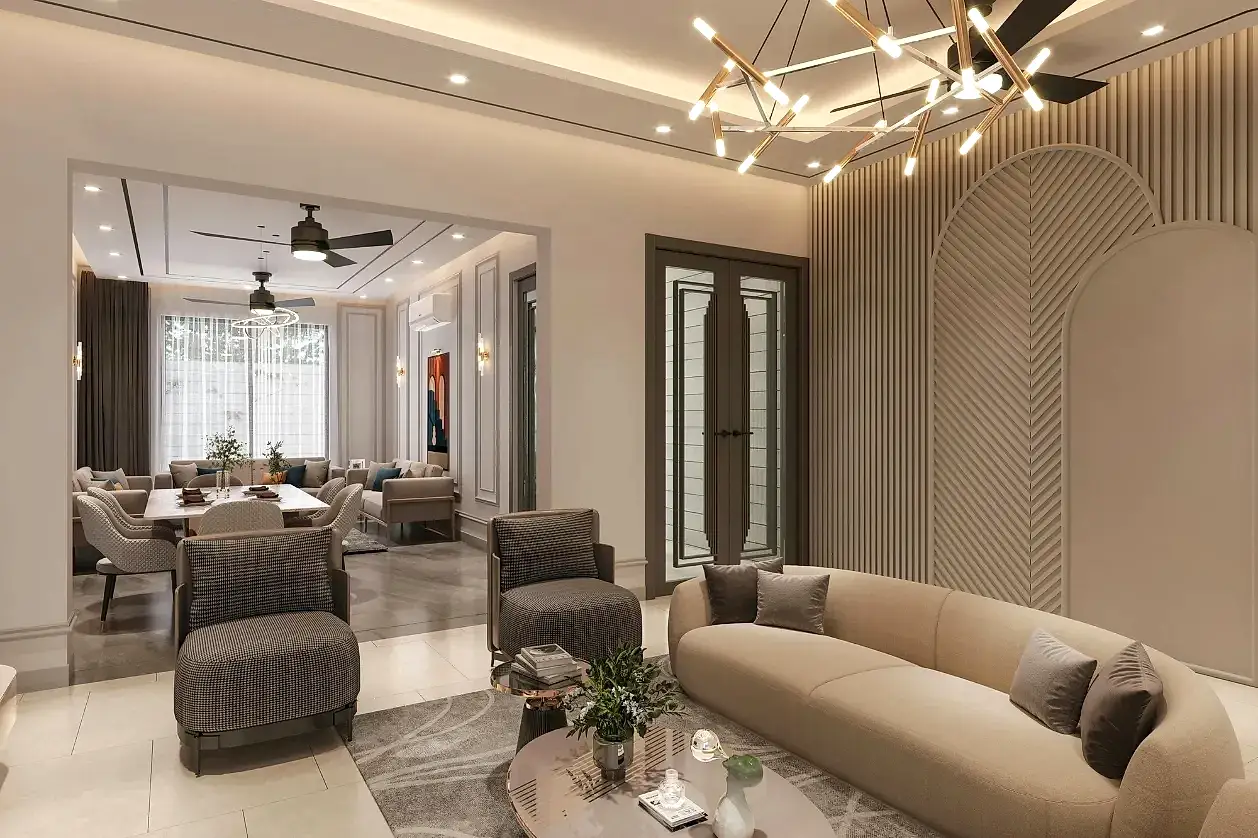 Gizli ışıklı alçıpan asma tavan dekorasyonu