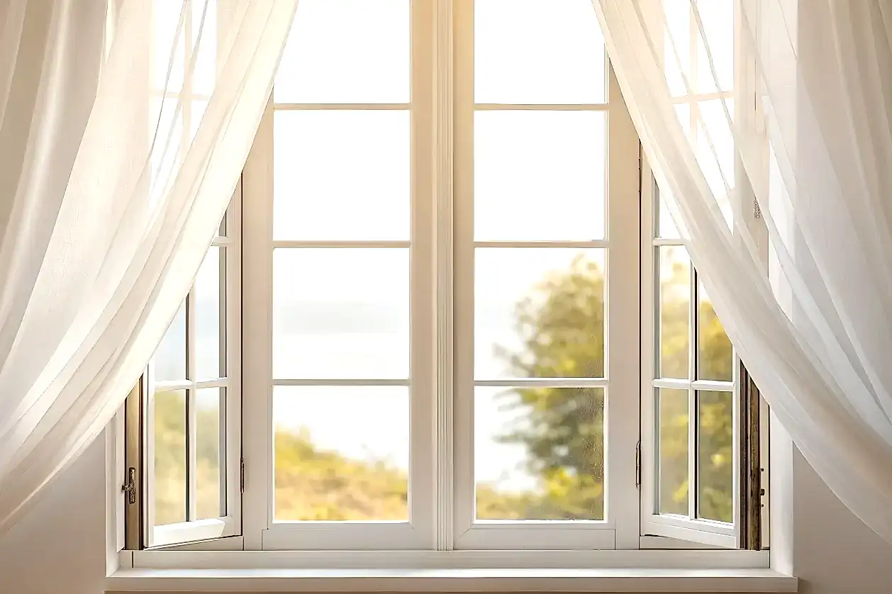 Havalandırılan yeni boyanmış ferah bir oda.