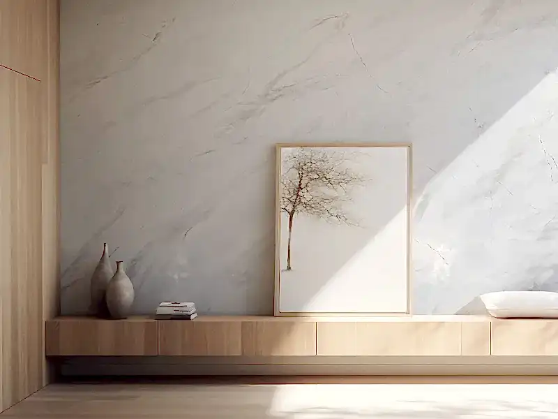 Mermer desenli dekoratif İtalyan boya uygulaması örneği