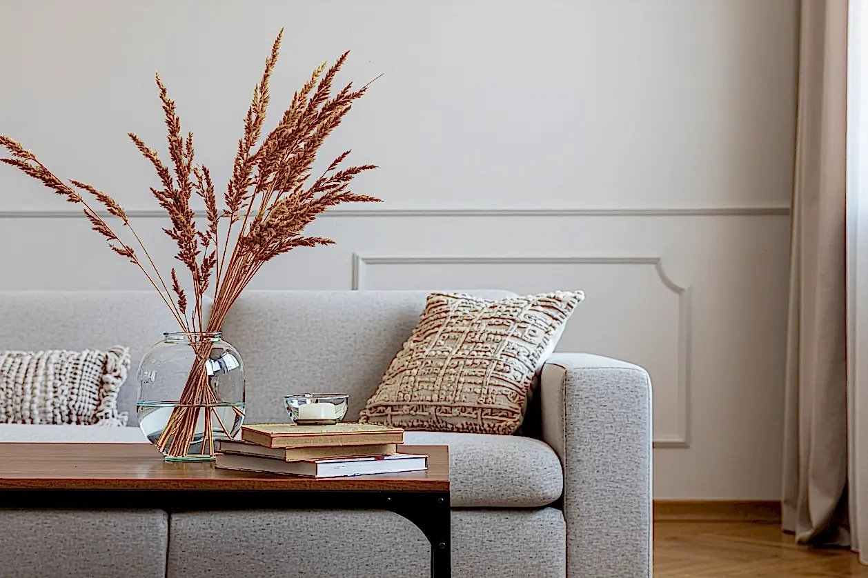 Açık renk silinebilir boya ile boyanmış ferah ve modern bir salon tasarımı